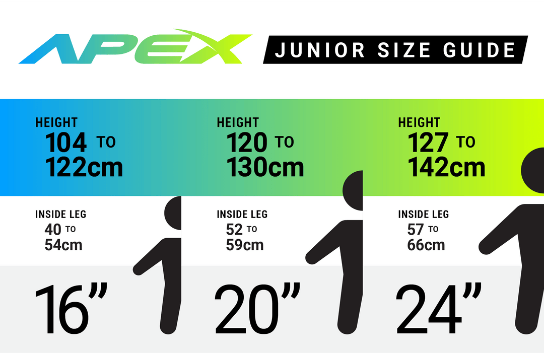 Apex Kids Bicycle Size Chart