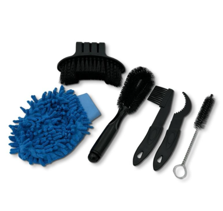 Apex Parts Bike Cleaning Brush Kit 6 Piece | Category: Components & Spares | SKU: TLK-7008-BK | Barcode: 687398778874