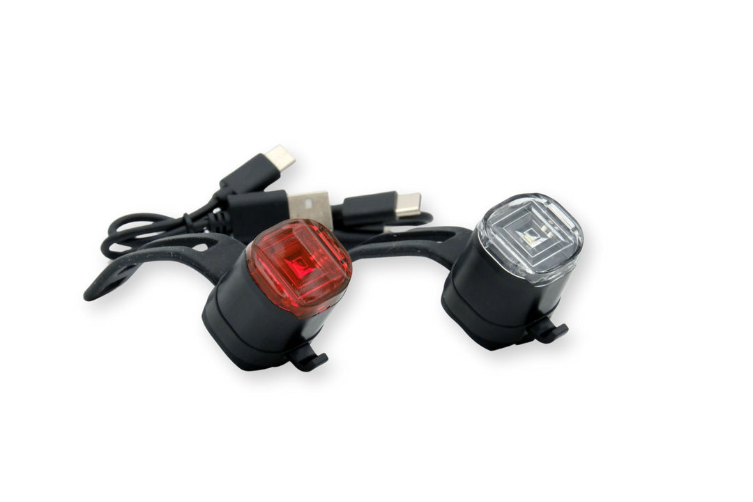 Apex Parts Bicycle Rechargeable Light Combo Front & Rear Bright LED | Category: Components & Spares | SKU: LT-6249D-WR | Barcode: 687398778782